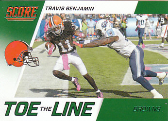 Travis Benjamin Cleveland Browns 2016 Panini Score NFL Toe the Line Green #13